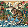 Monkey in the river japanese style