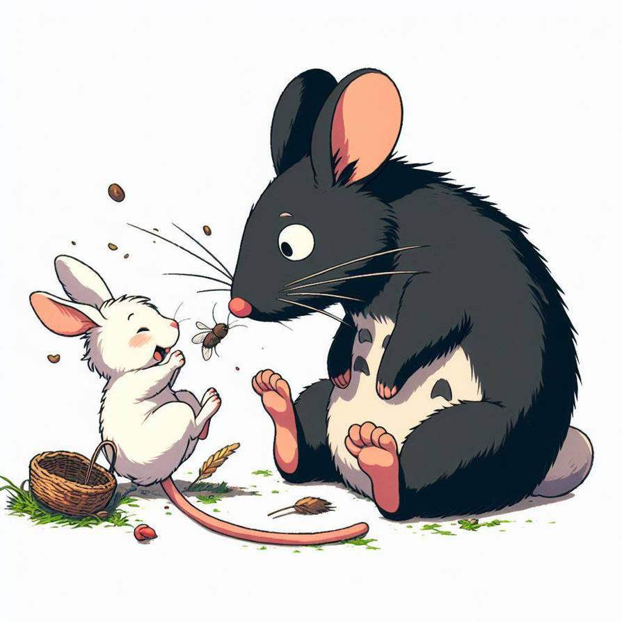 Studio Gbili style mouse Rabbit love#2 by riverainruby on DeviantArt