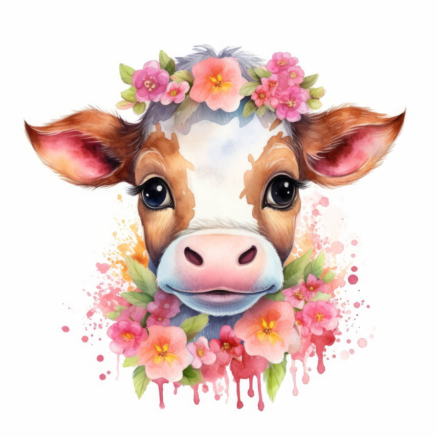 Cute Baby Cow Clipart Floral Design By MamaSvg On DeviantArt cute-baby-cow-clipart-floral-design-by-mamasvg-on-deviantart