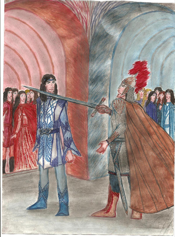 Feanor threatens Fingolfin