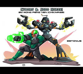 Robo Team-Up: Cyborg x Jodo Hirzx! By Chikinrise! by Estonius