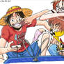 Luffy Kyo and Nami