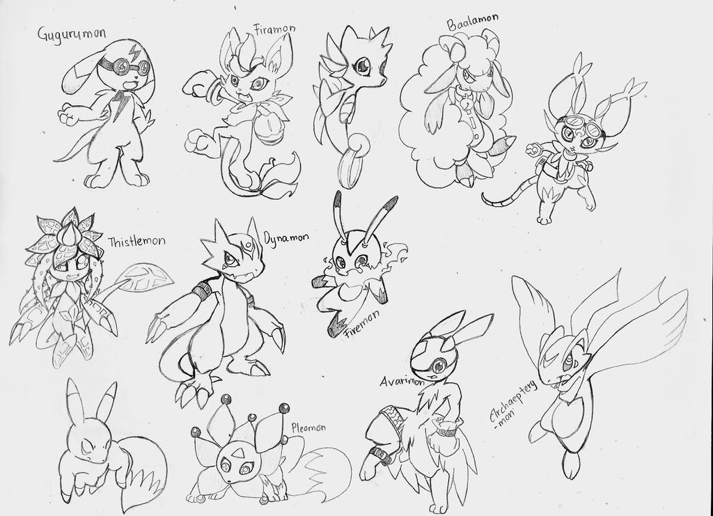 Deviantart Reference Digimon Digimons by CrissyG on DeviantArt