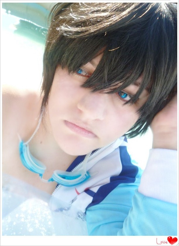 Haruka Nanase (improvised) cosplay