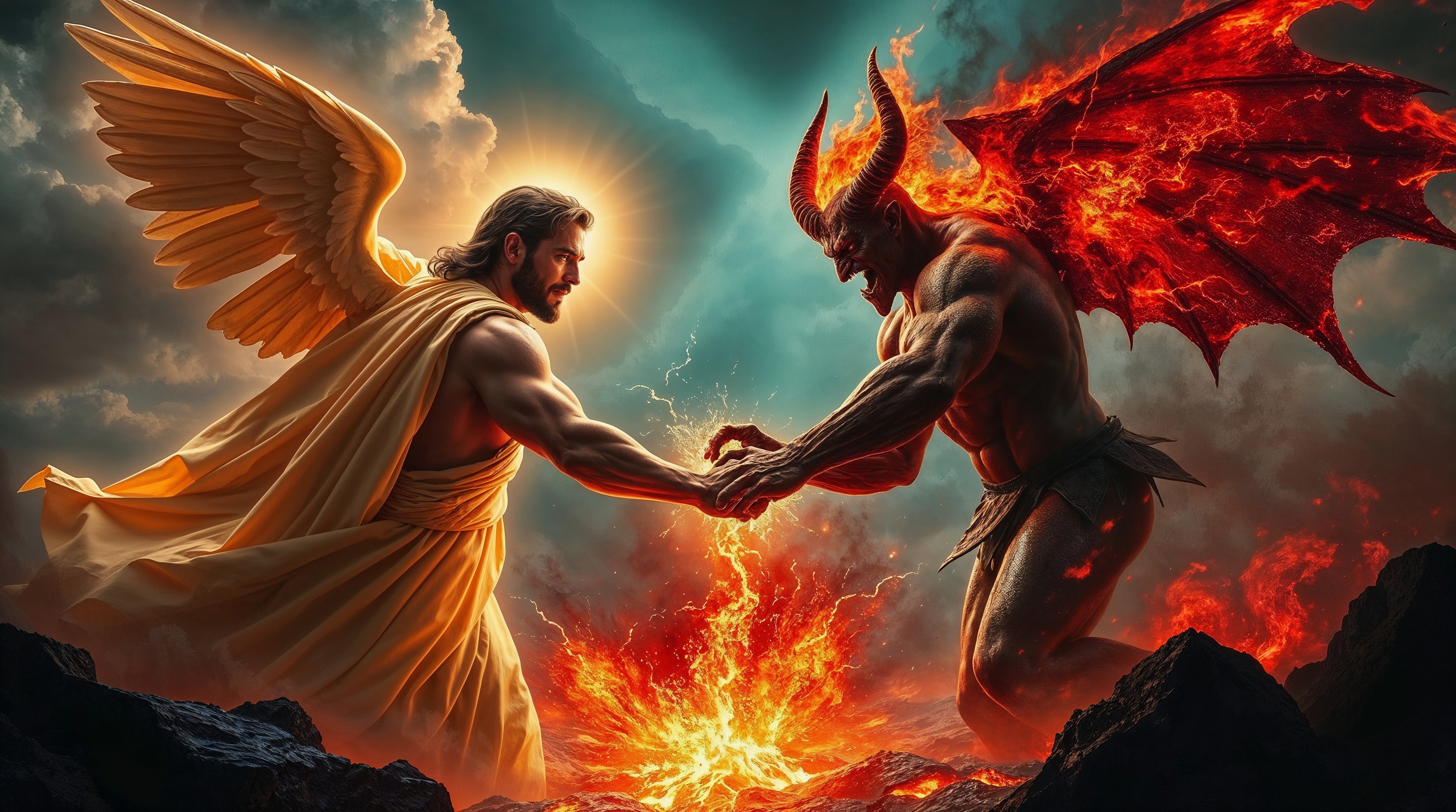 God Vs Devil Wallpaper