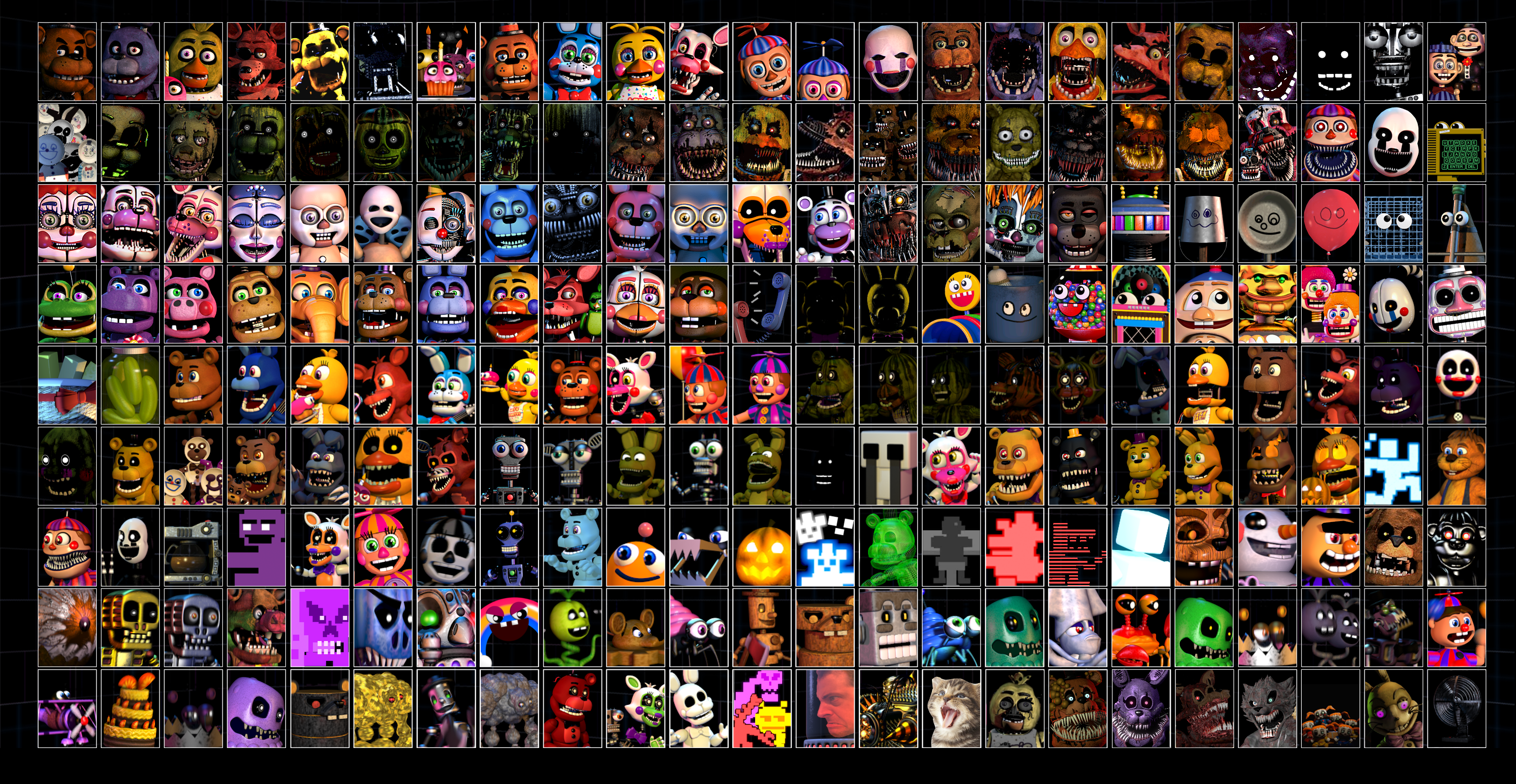 Fnaf True Ultimate Custom Night Roster By Dudebromanguyperson On Deviantart