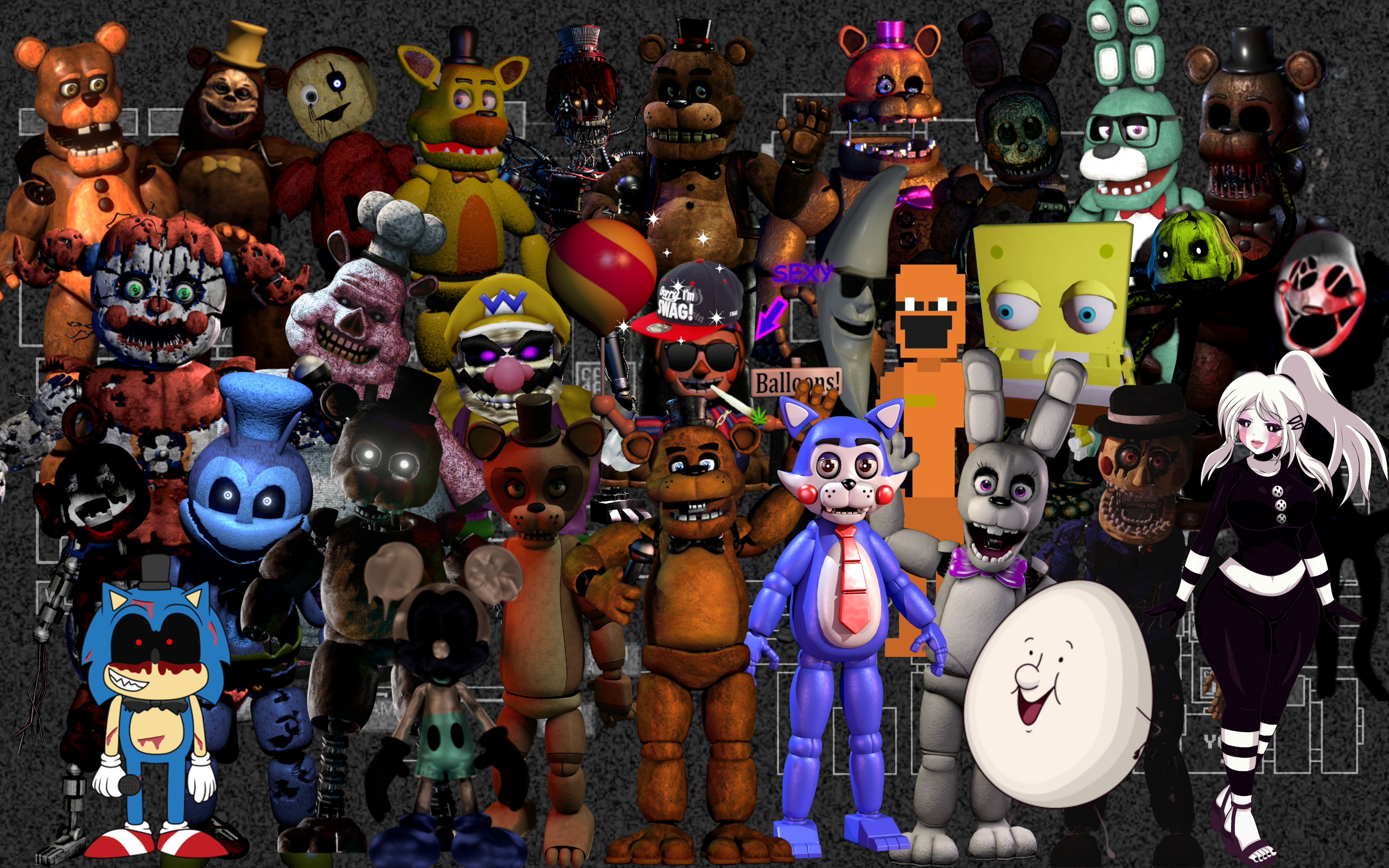 Sneak Peak at the Fanverse Encyclopedia (Made by me) (Unofficia)(Characters  by the fan game devs) : r/fivenightsatfreddys