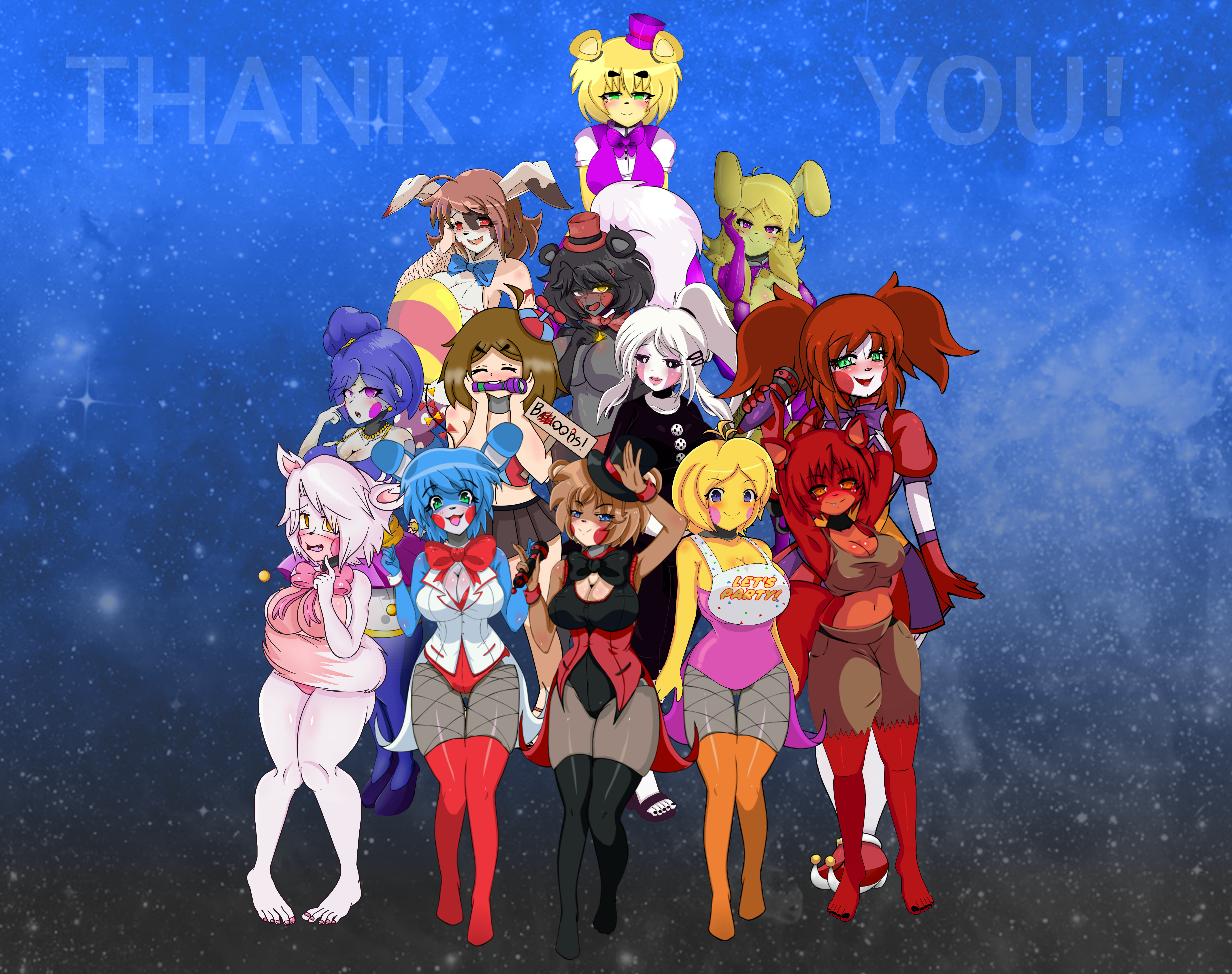 The Anime Crew (FNaF ANIME CHARACTERS!) by TheObsidianDeviant on DeviantArt