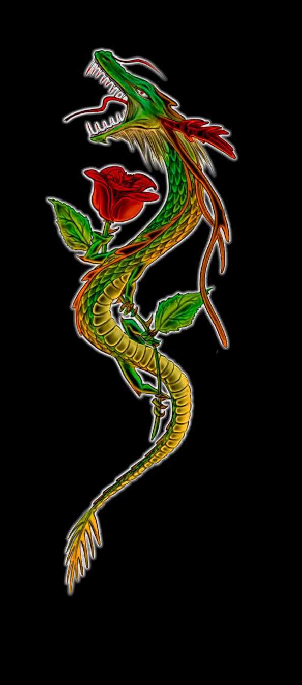 tattoo dragon_rose by m1m1116 on DeviantArt