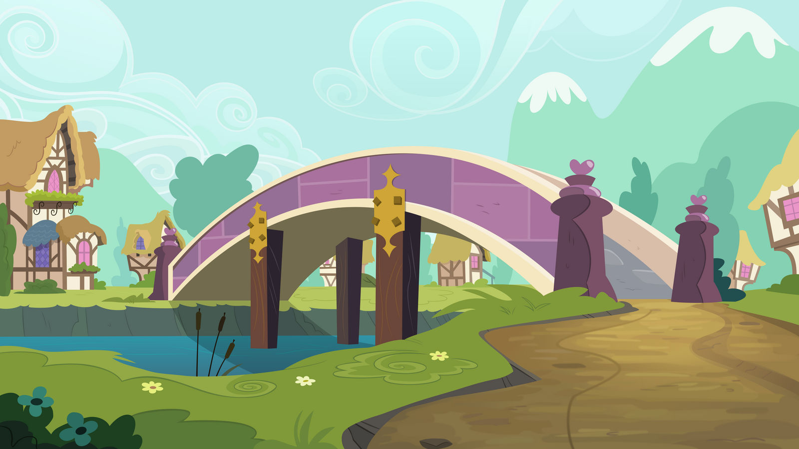 Group Background #12 - A Bridge In Ponyville