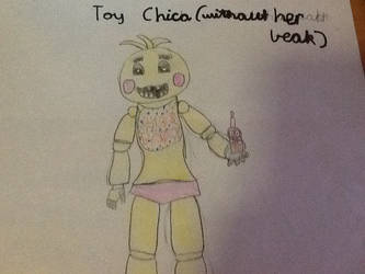 Toy chica without beak