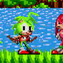 Manic and Knuckles in Green Hill Zone!