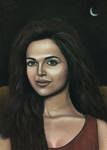 Deepika Padukone pastel drawing by Vishvesh99