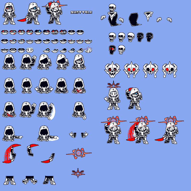Dusttale Menu Dusttale Sans sprite sheet by SerianSans on DeviantArt