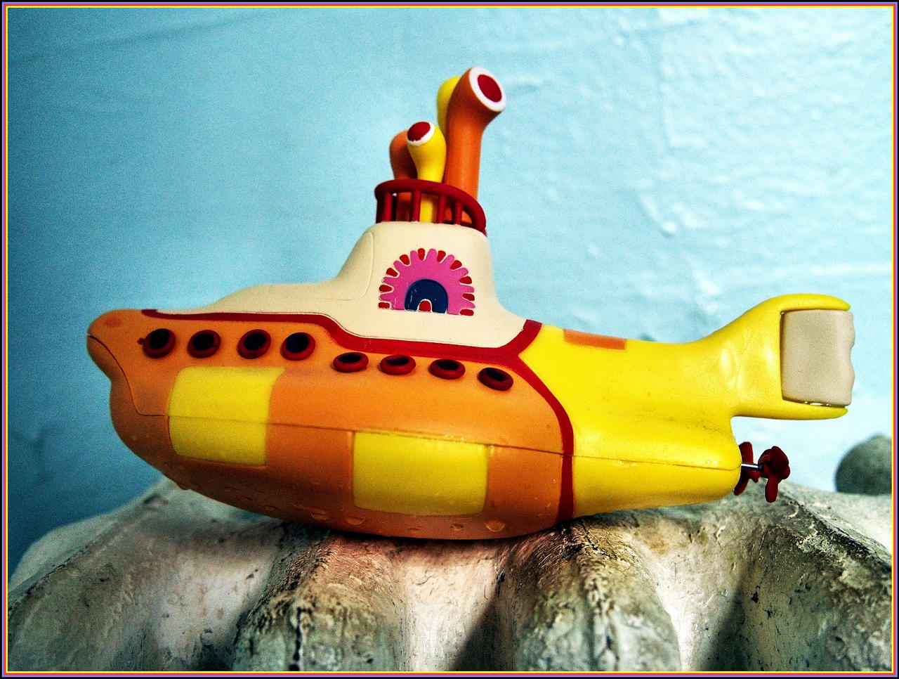 Yellow Submarine in drydock