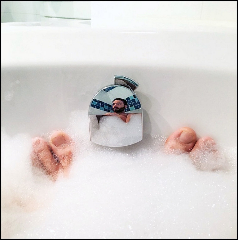 Self-portrait in my bathtub