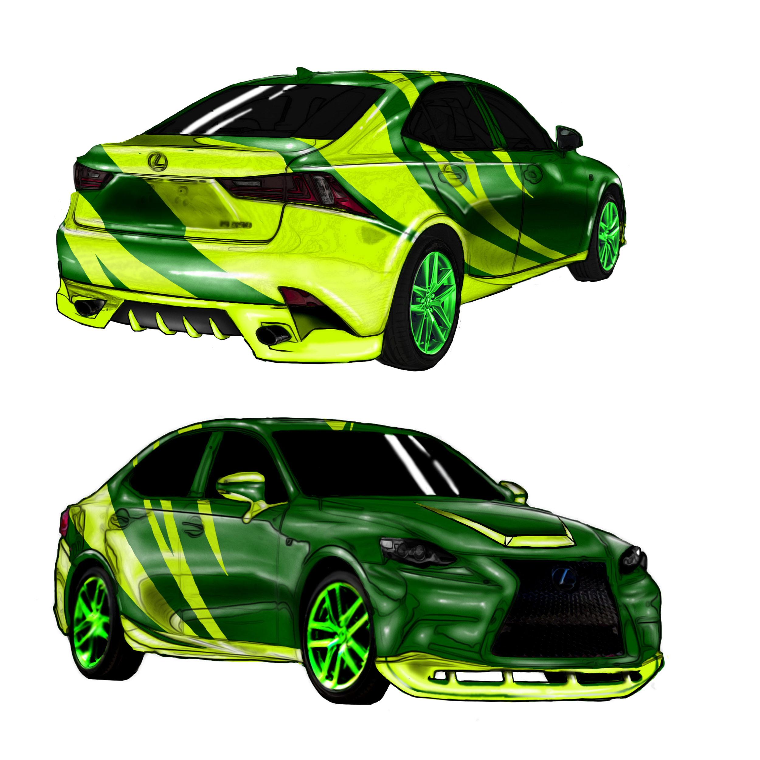 Lexus IS (green goblin)