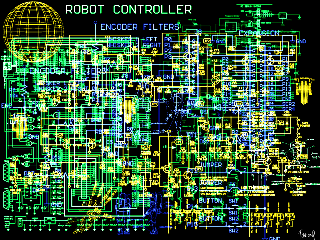 Electronic schematic wallpaper by TomasQ on DeviantArt