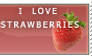 I love strawberries stamp