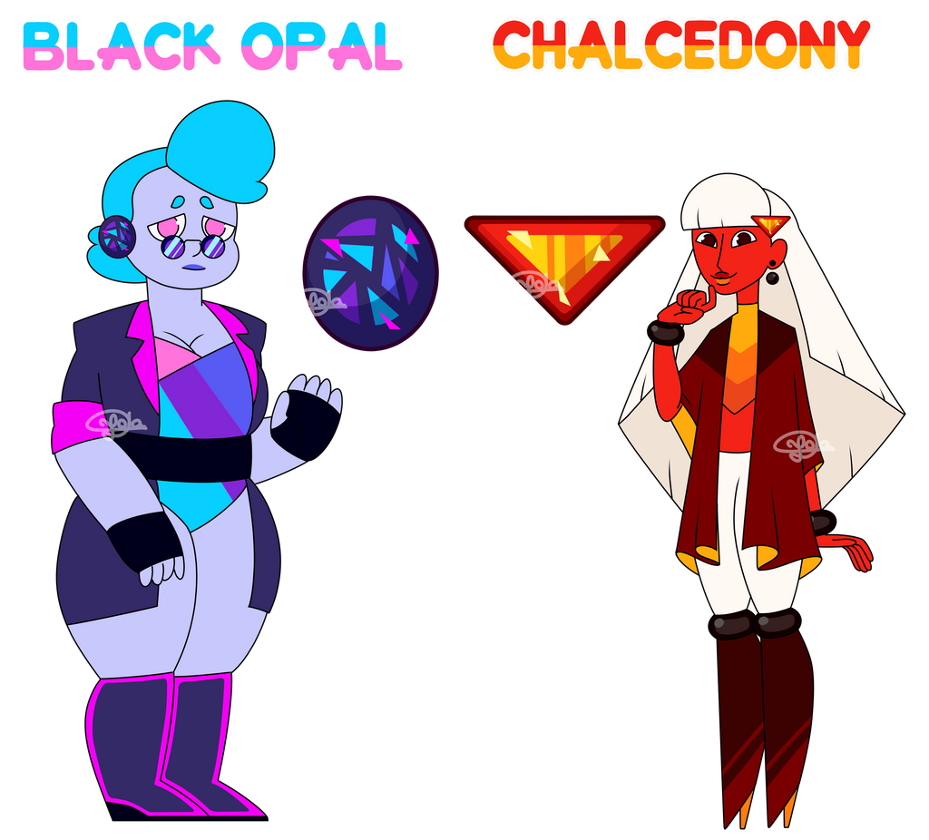 Black Opal And Chalcedony - Gem OTA Adopt - CLOSED