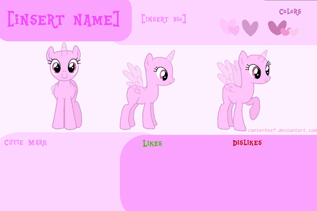 Mare Pony Reference Sheet Base F2U by canterhxxf on DeviantArt