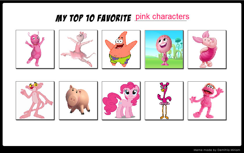 Mis 10 Personajes Rosados Favoritos by nachidarcy on DeviantArt