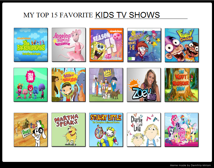 Top 15 Favorie Kids Shows