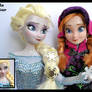 ooak snow queen elsa and snow gear anna dolls.