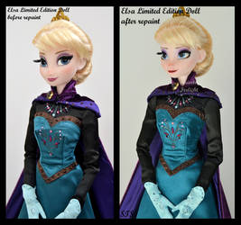 repainted ooak coronation LE elsa doll.