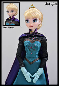 repainted ooak coronation LE elsa doll.