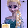 repainted ooak singing snow queen elsa doll.