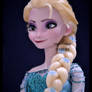 repainted ooak singing snow queen elsa doll.