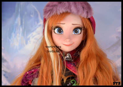 wip - ooak repainted nordic singing anna doll.