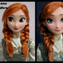 repainted ooak frozen ice skating anna doll.