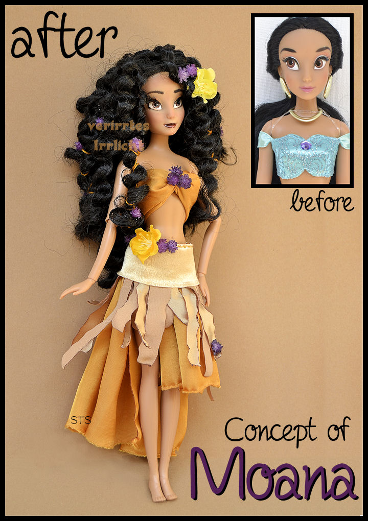 repainted ooak concept of moana waialiki doll.