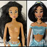 repainted ooak princess jasmine doll.