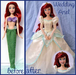 repainted ooak wedding ariel doll.