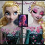 repainted ooak frozen fever sick elsa doll.