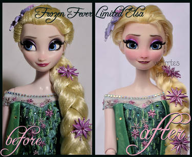 repainted ooak frozen fever limited edition elsa.