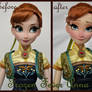 repainted ooak limited edition frozen fever anna.