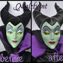 repainted ooak maleficent doll.