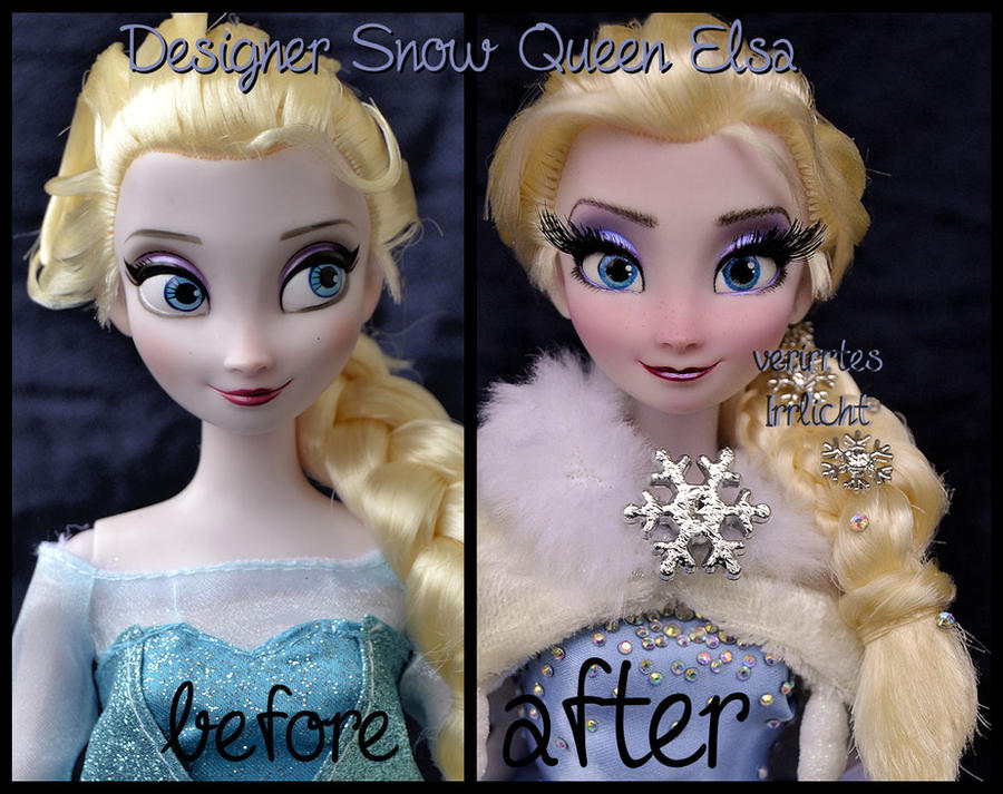 repainted ooak designer snow queen elsa doll.