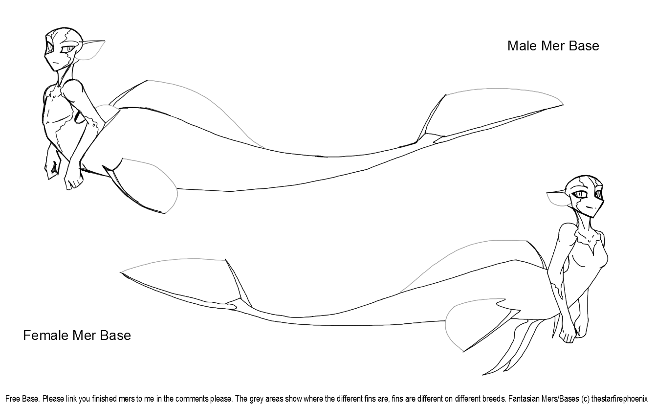 photo Male Drawing Base female mer base by coffeeaddicteddragon