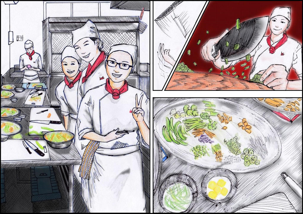 Kitchen Comic Style Cook with style by comicmanket on DeviantArt