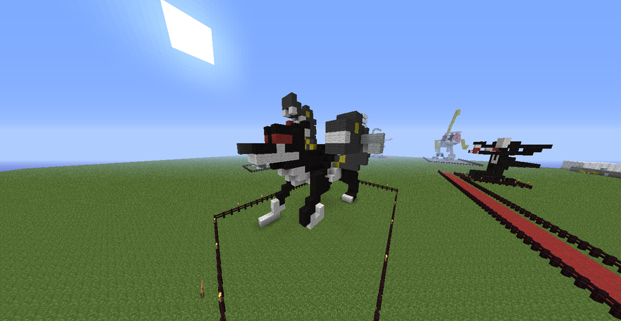 Minecraft Razorbill Razor minecraft statue/left view by Soundforever on DeviantArt