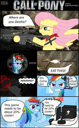 Call of Pony: Fluttershy vs Rainbow Dash