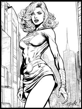 Supergirl 1 Coloring Page