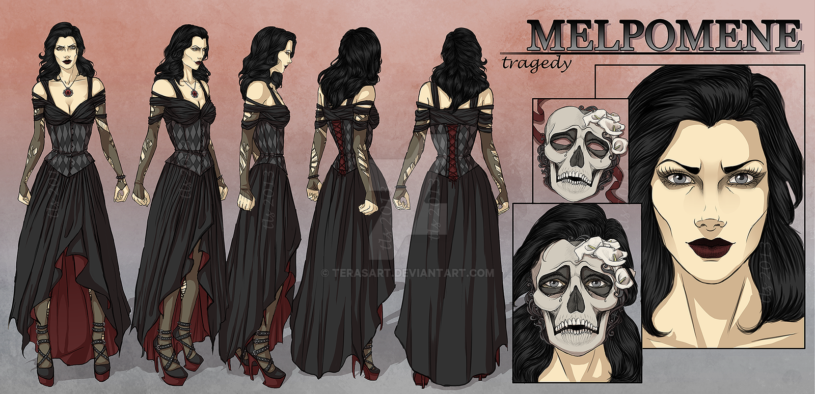 Melpomene - Character Reference Sheet