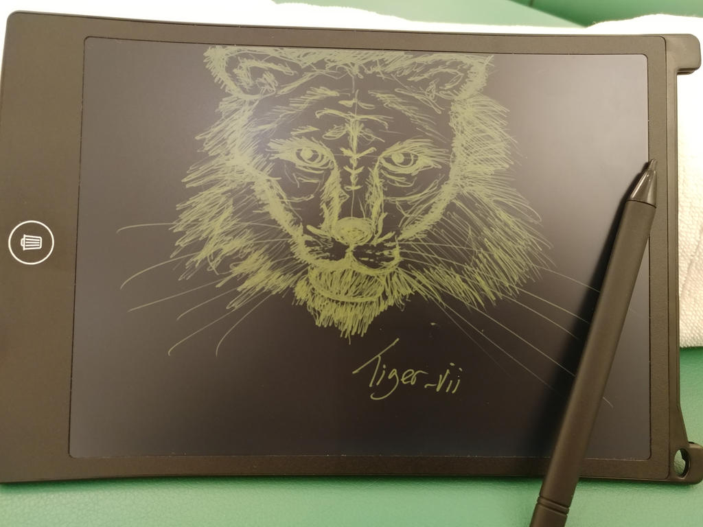 Tiger on LCD Drawing Tablet by tigervii on DeviantArt