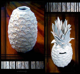 Pineapple Vase and Coin Box